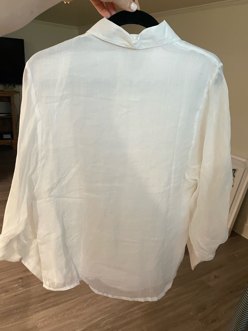 Lu·ciee Linen Button-Up Shirt - White - Picture 2 of 5